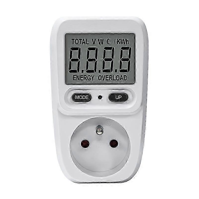 Wattmeter socket energy meter, energy consumption meter Power Consumption Controller with LCD display screen, maximum power 3680W