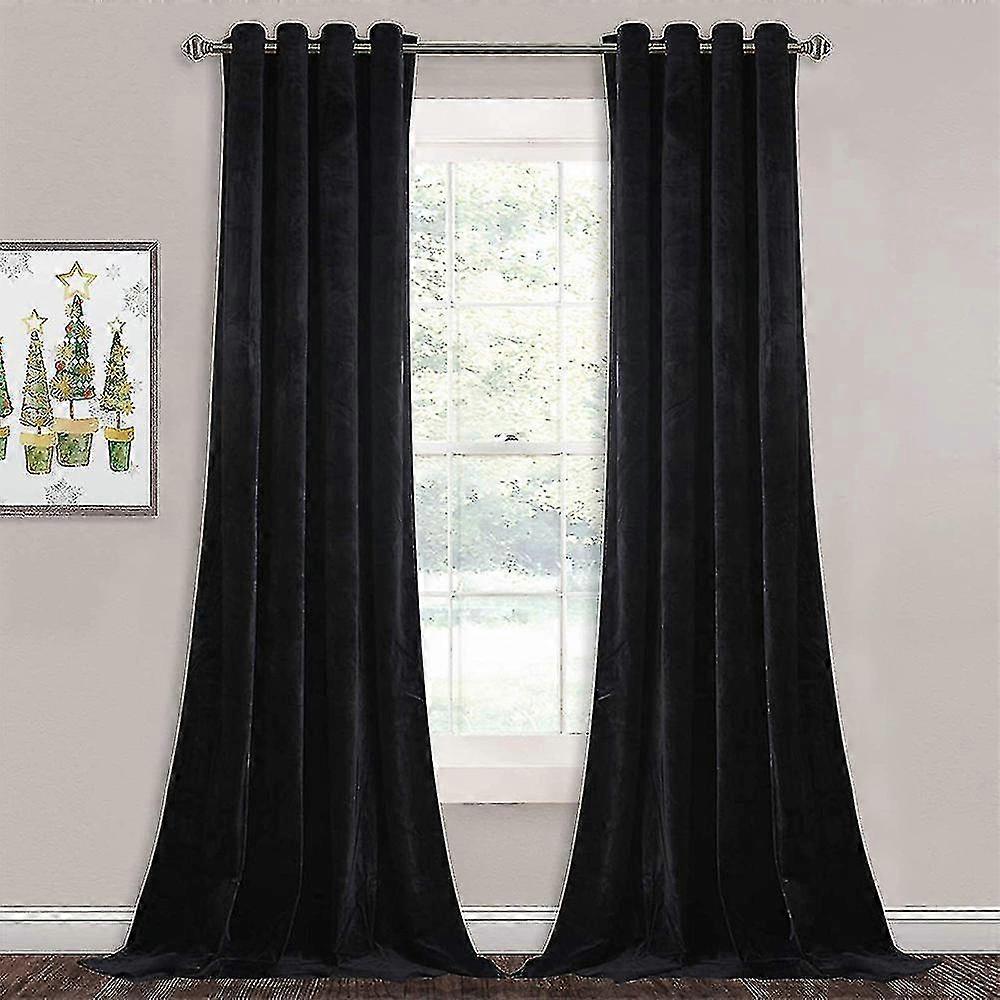 Luxury Thermal Insulated Drapes Thick Solid Living  Efficient Blackout Curtain