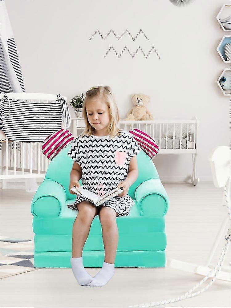 Plush dobrável crianças sofá capa encosto poltrona 2 em 1 crianças sofá capaCute