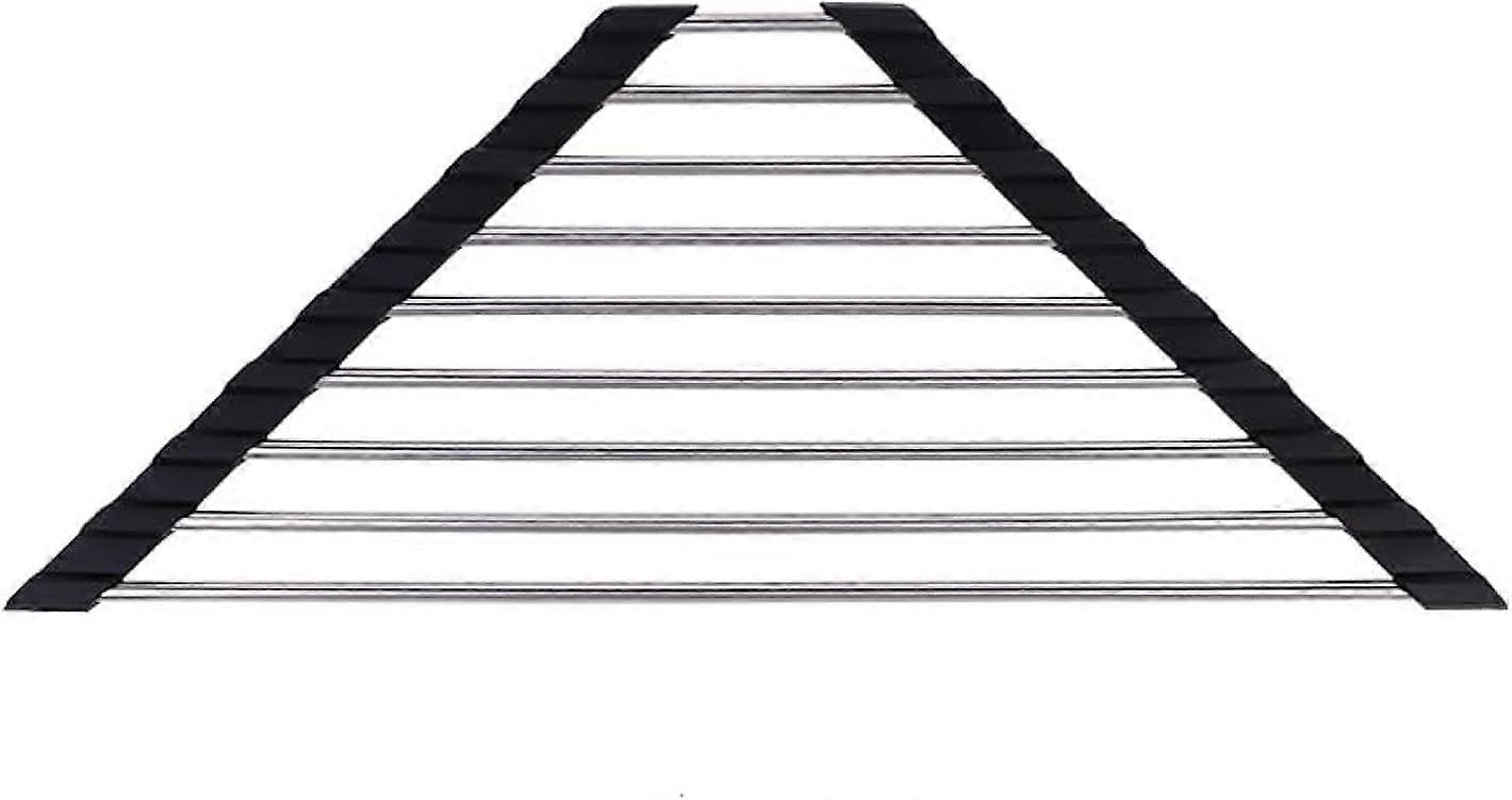 Roll Up Dish Drying Rack, Foldable Stainless Steel, Space-Saving Kitchen Organizer, Compact Design for Easy Storage