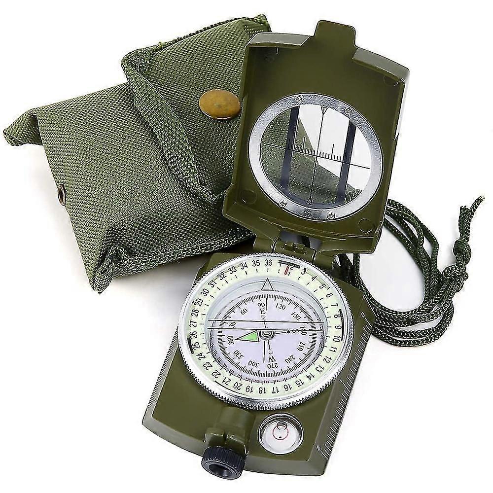 Survival Compass, Military Compass Hiking, Orienteering Lensatic Compass, Waterproof Navigation Compasses, Survival Emergency Luminous Sighting Compas