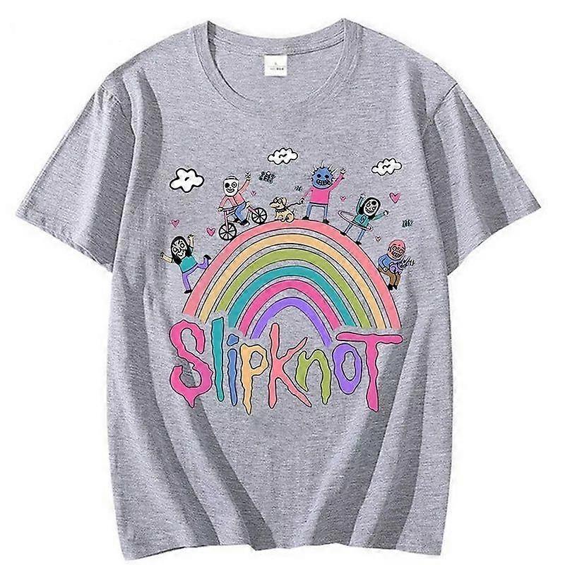 קיץ חדש Slipknot הדפס גברים נשים מזדמנים טרנד צדדי שרוולים קצרים חולצת טריקו