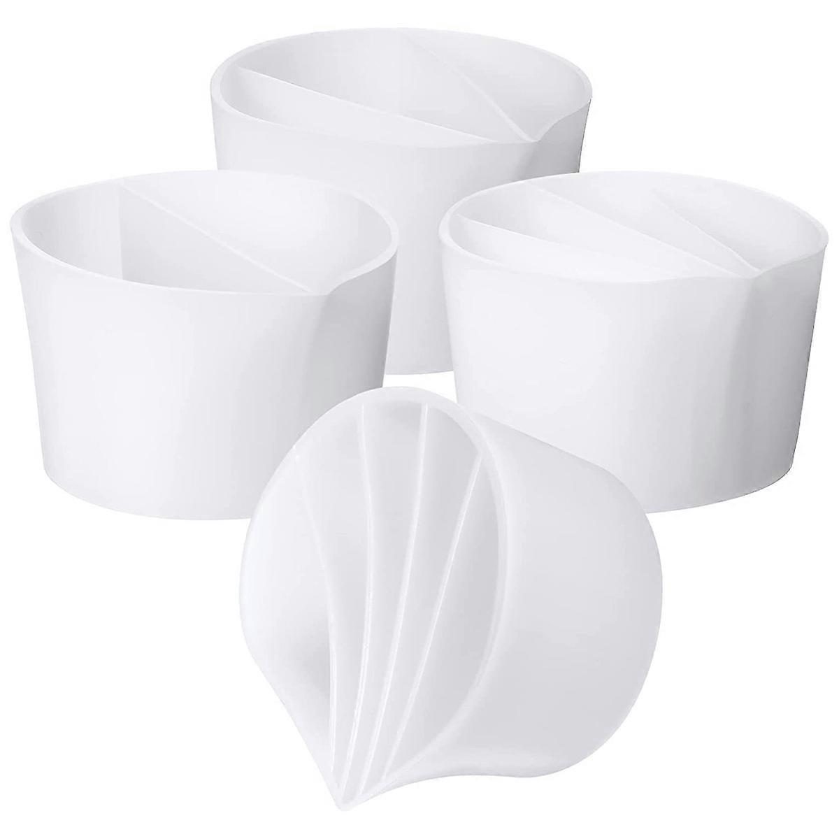 pieces of reusable split cups for pouring paint