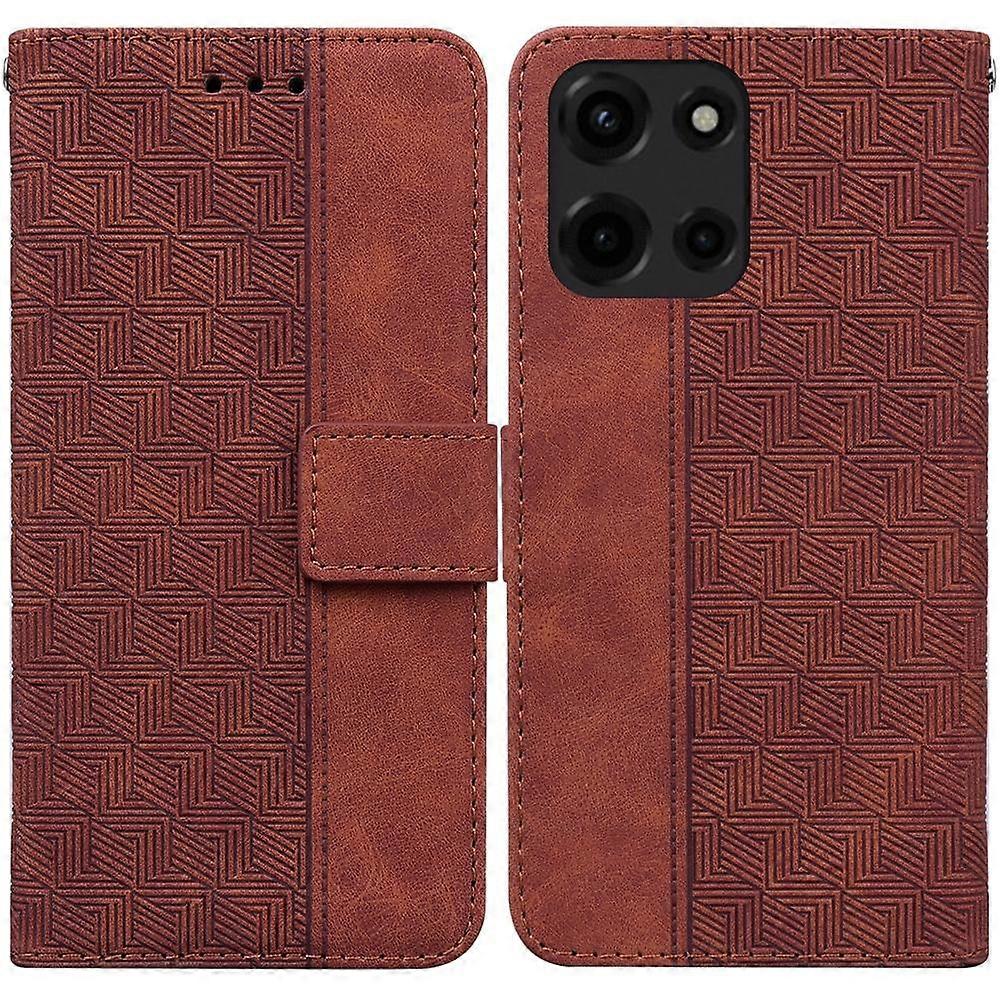 Geometric Embossed Leather Phone Case