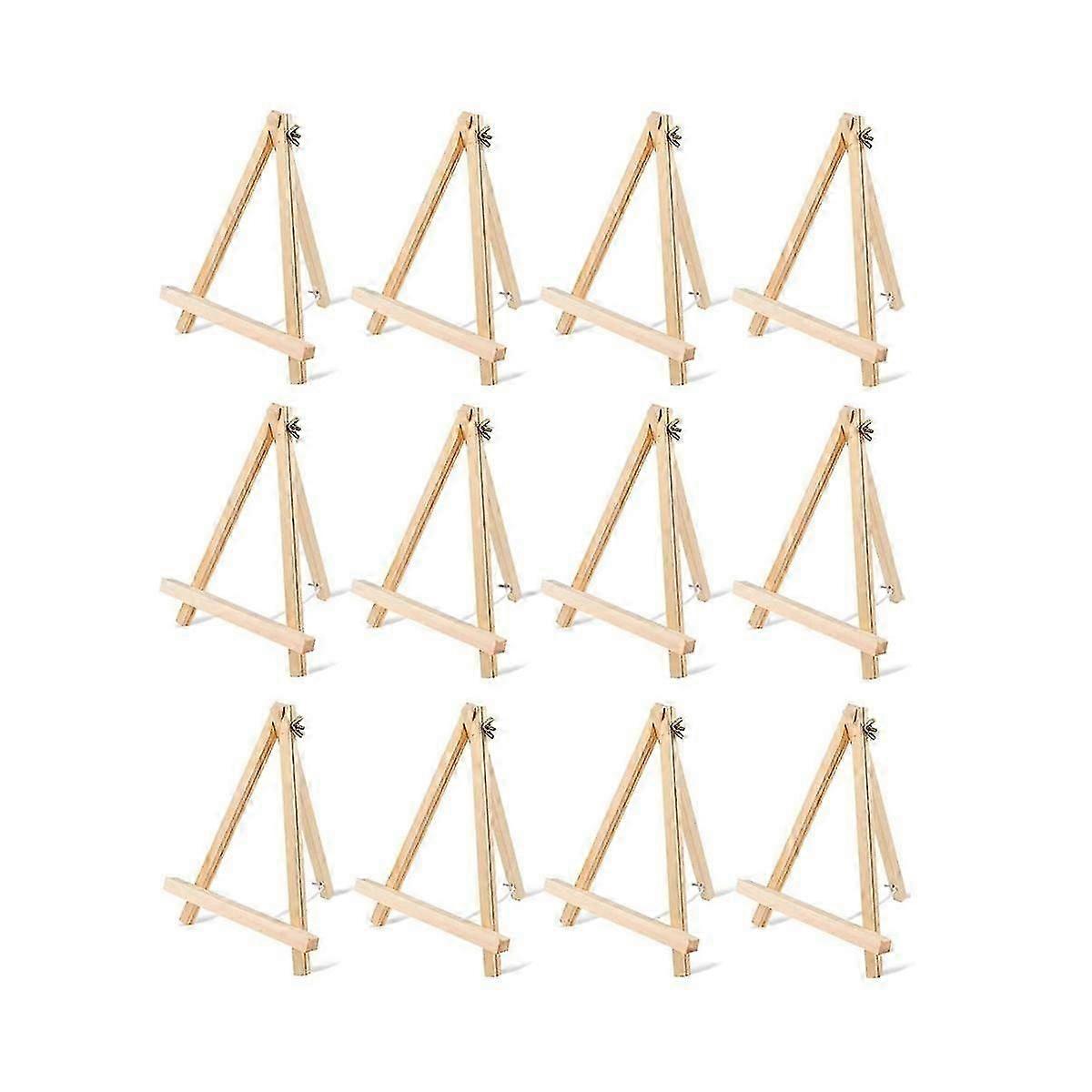 12PCS Wood Easels, Tabletop Easels, Art Craft Painting Easel Stand suitable for Artist Adults Students