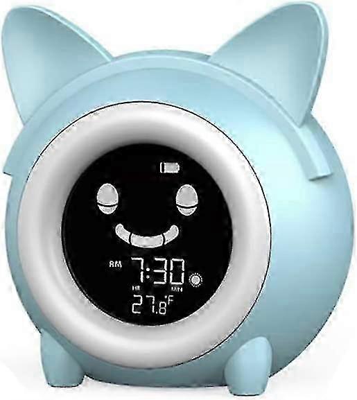 Children's Alarm Clock Lcd Digital Wake Up Clock Sleep Trainer With 5 Colors Night Light And Timer Compatible With Kids Sleep Trainer, Kids Wake Up Li