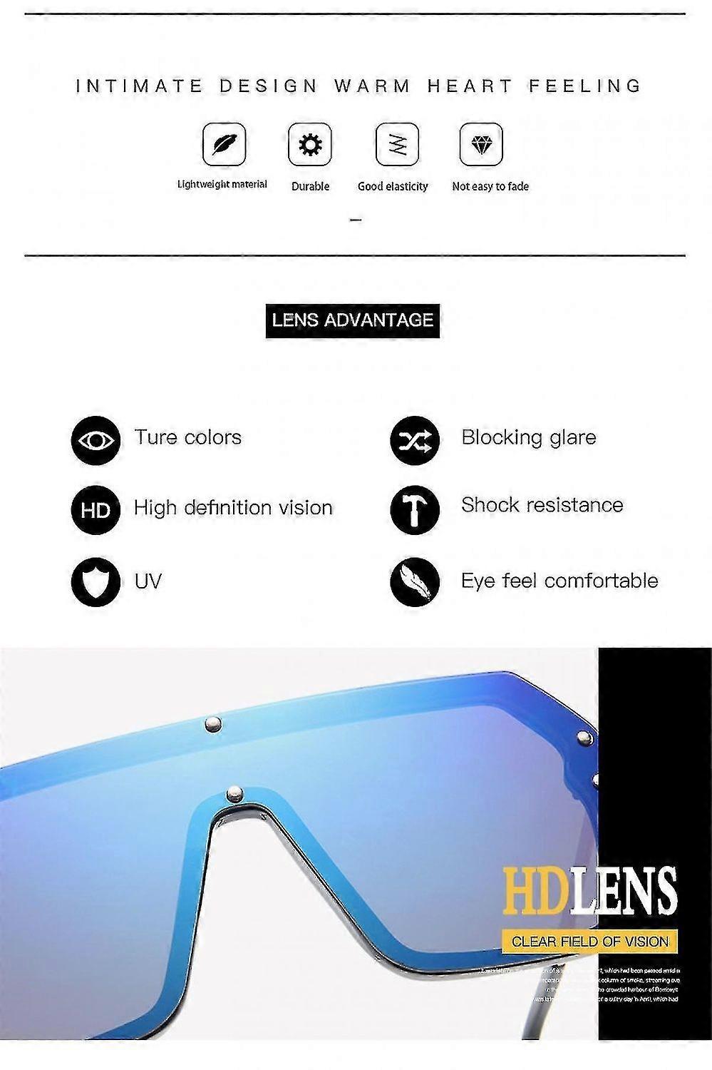 Oversized Shield Lunettes de soleil Flat Top Gradient Lens Rimless Glasses pour femmes Menxq-sg1280