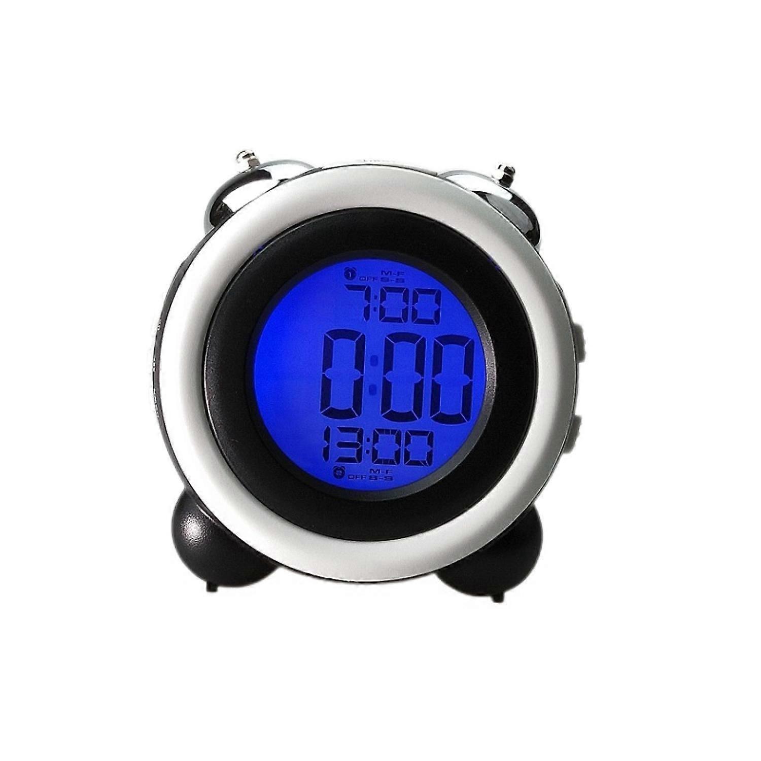 JUSTUP Alarm Clock  Loud Alarm  Alarm Setting Snooze Function Night Light Bedside  Clock --- White