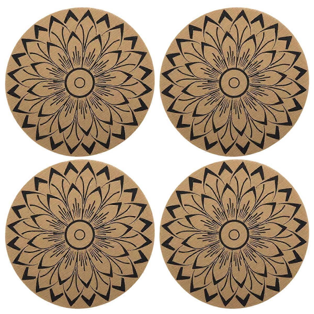 Circular Placemat, Printed, Wipeable, Anti-Slip, Heat-Resistant