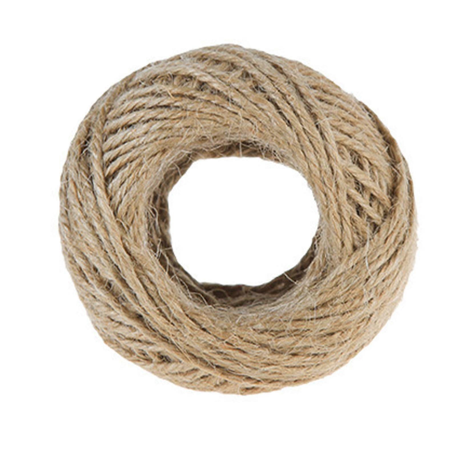 Jute String Rope Multifunctional Vintage Plant Fibre Twine String for DIY Handcraft f26