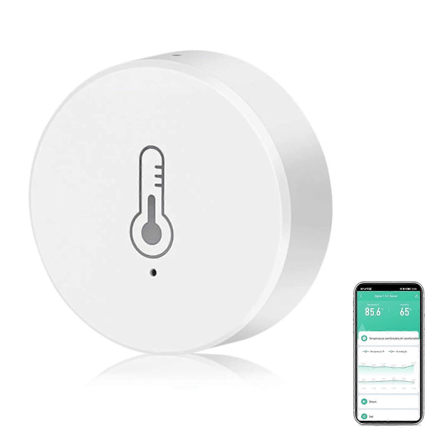 Thermometer Hygrometer Wireless Smart Temperature and Humidity Monitor with App Alerts, Data Storage and Export, Temperature and Humidity Sensor Comp