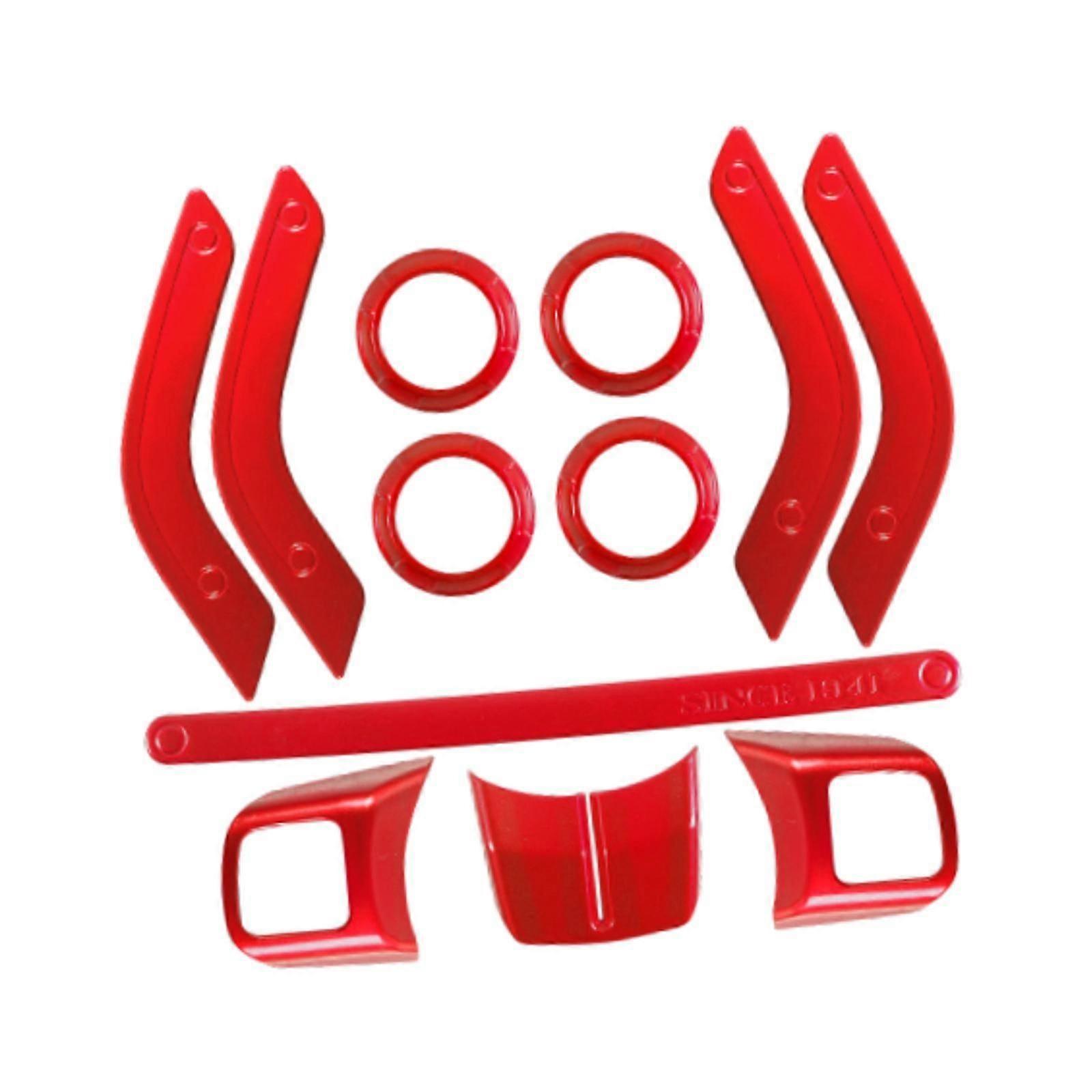 Interior Decoration Trim Set Unique Replace for Jeep Wrangler JK 11-17 Red