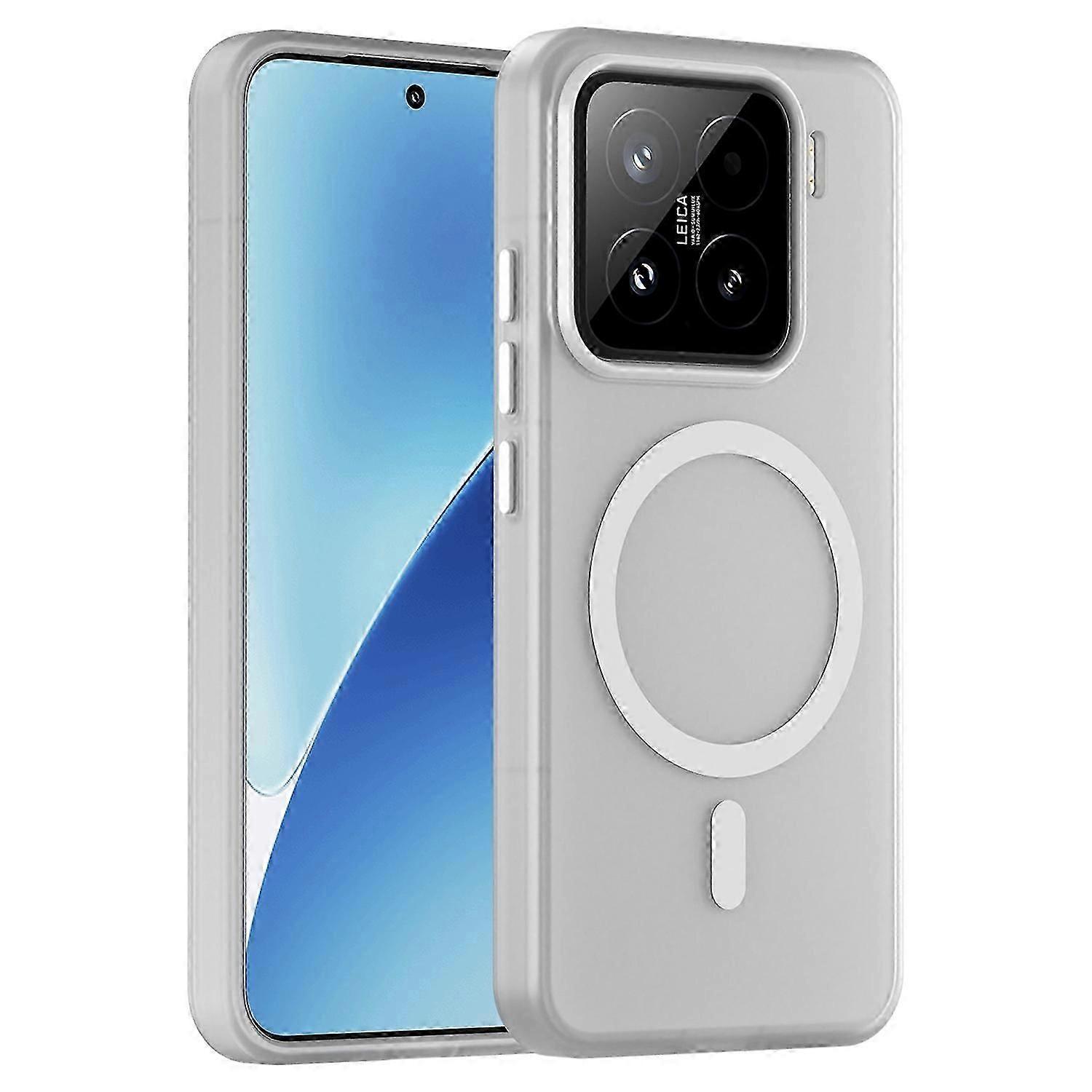 MagSafe-Compatible Slim Case for Xiaomi 15 - Matte Translucent TPU & PC Cover