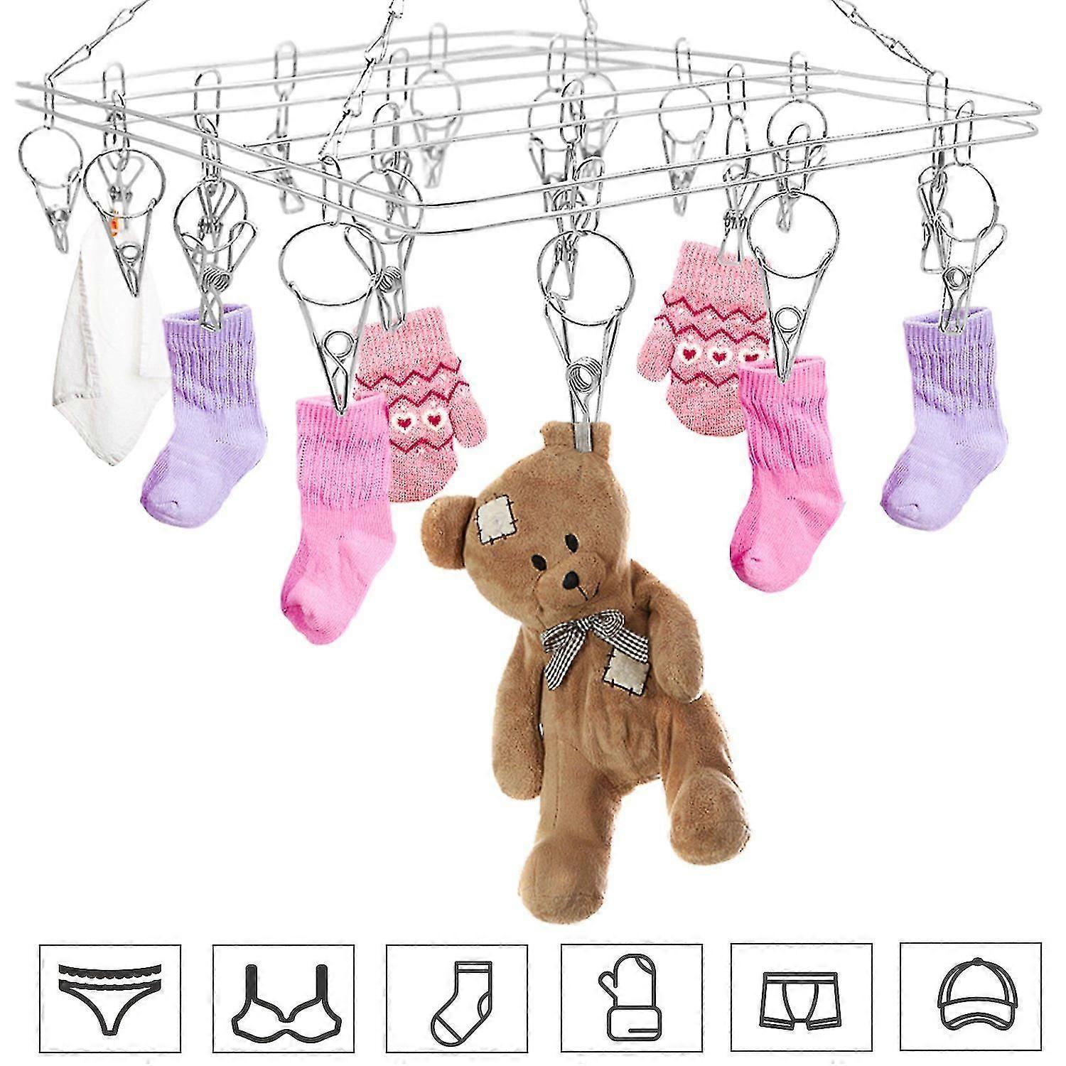 Stainless Steel Hanging Folding Drying Rack, Clothes Drying Rack