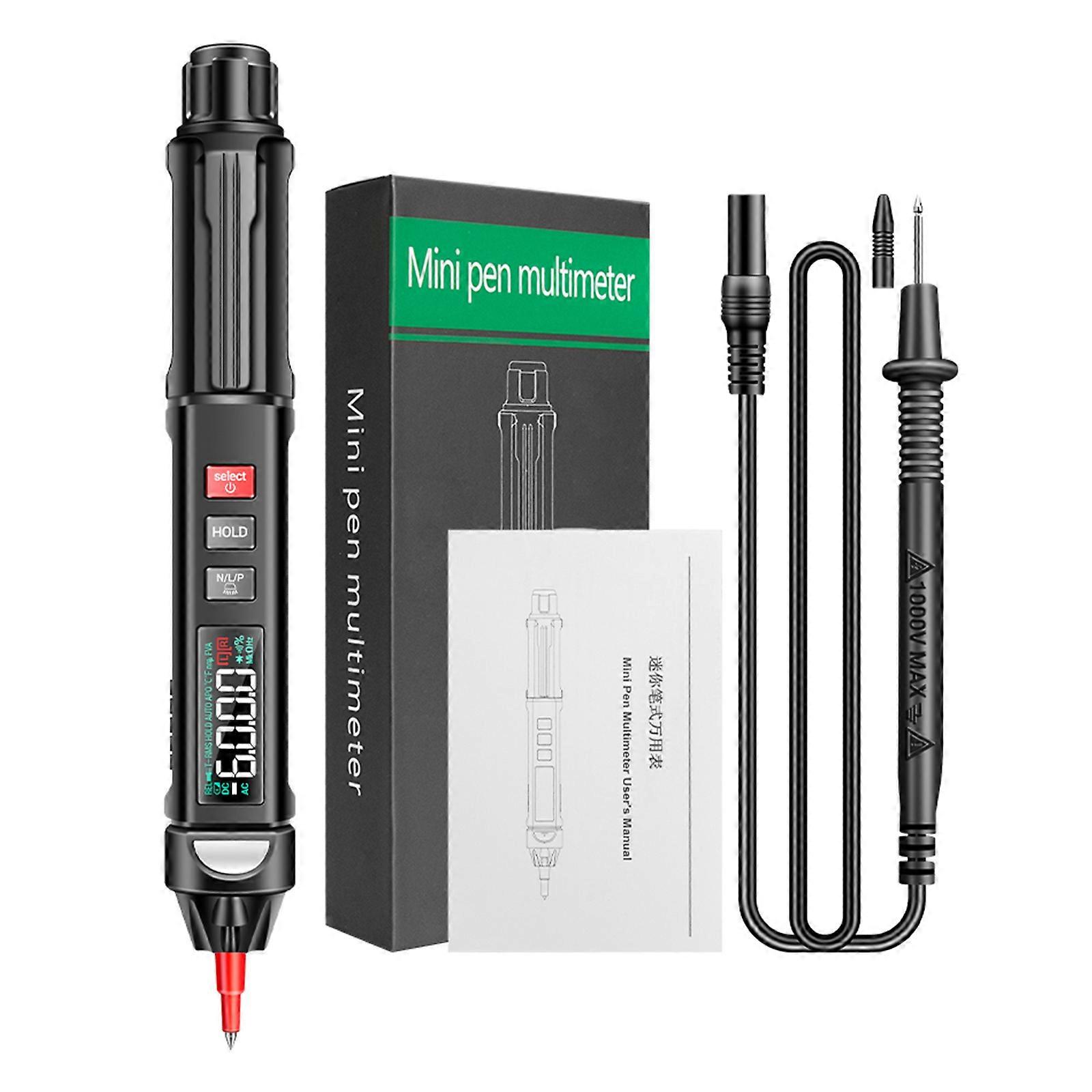 Pen Type LCD Digital Multimeter 6000 Counts No-Contact AC/DC Voltage Resistance-Capacitance Diode Continuity Test Meter