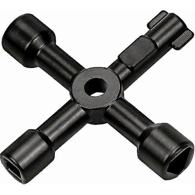 Electric Meter Electric Key Box Key Electric Box Keys 4-Way Multi-Purpose Electric Box Key, Triangular Key In Black Electric Control Cabinet, T Key