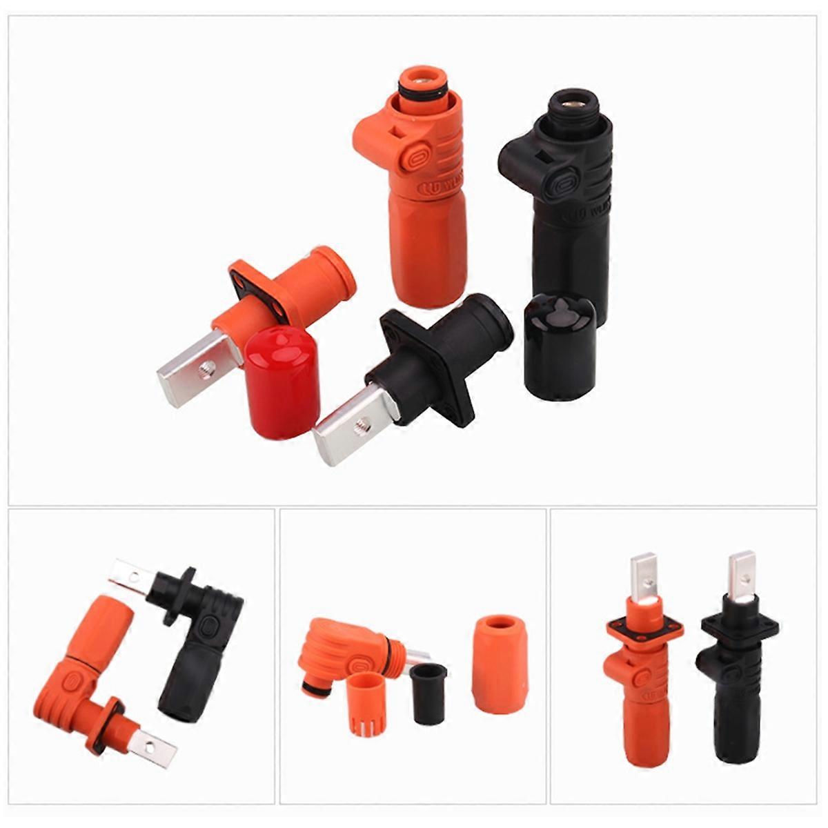 Battery Box Terminal Connector 200A Detachable Quick Plug Terminal Flame Retardant IP67 Single Core 200A Orange