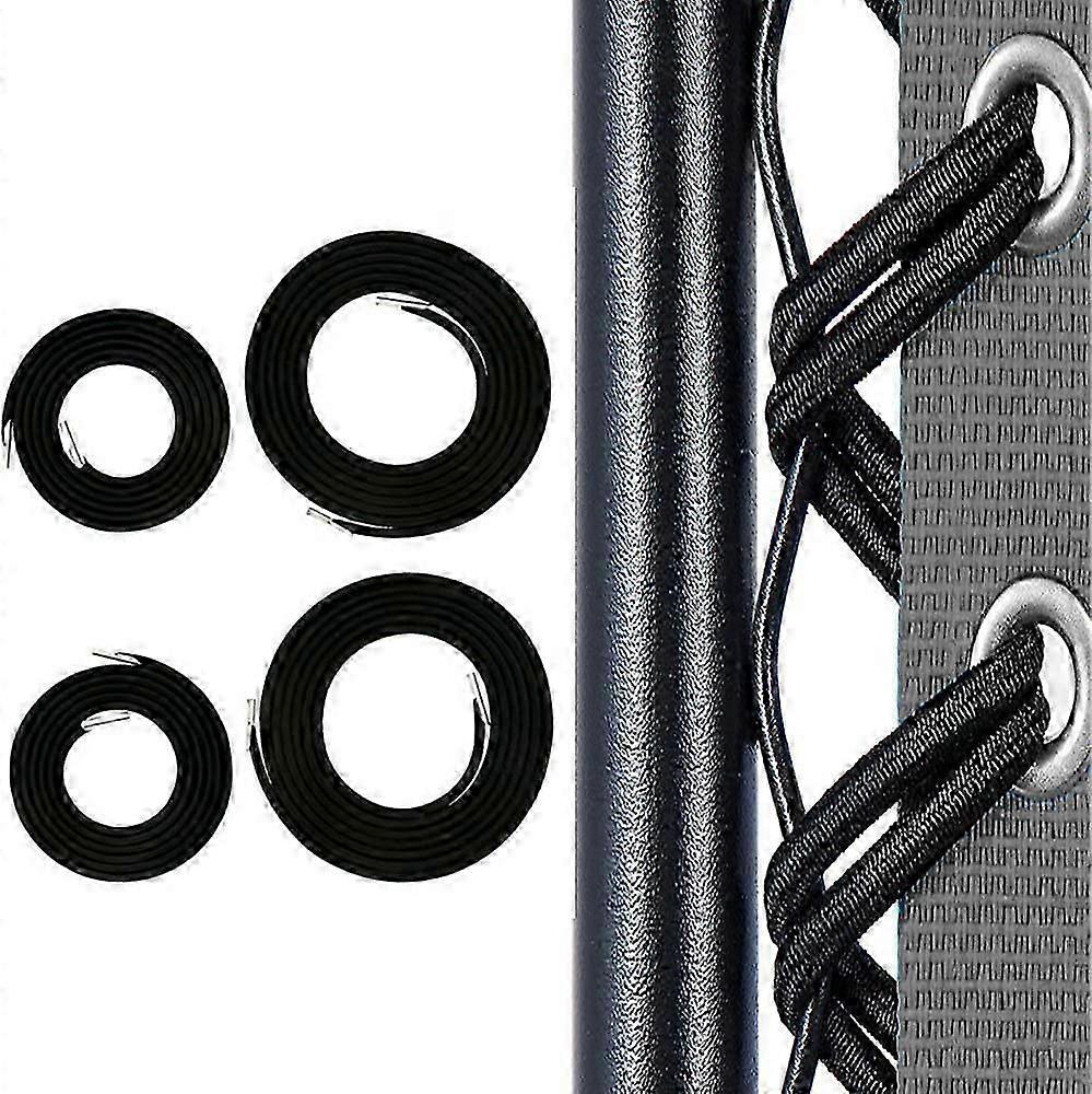 Rope Replacement, 4 Universal Elastic Lace Ropes (Black)