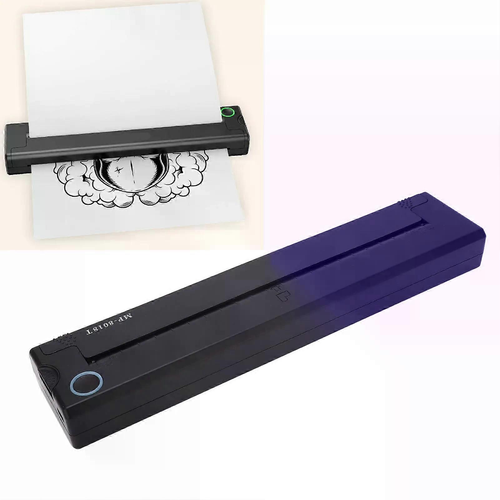 Tattoo Printer Machine Mini 2000mAh Wireless Thermal Tattoo Stencil Printer for Tattooist Black Tattoo Printer Machine