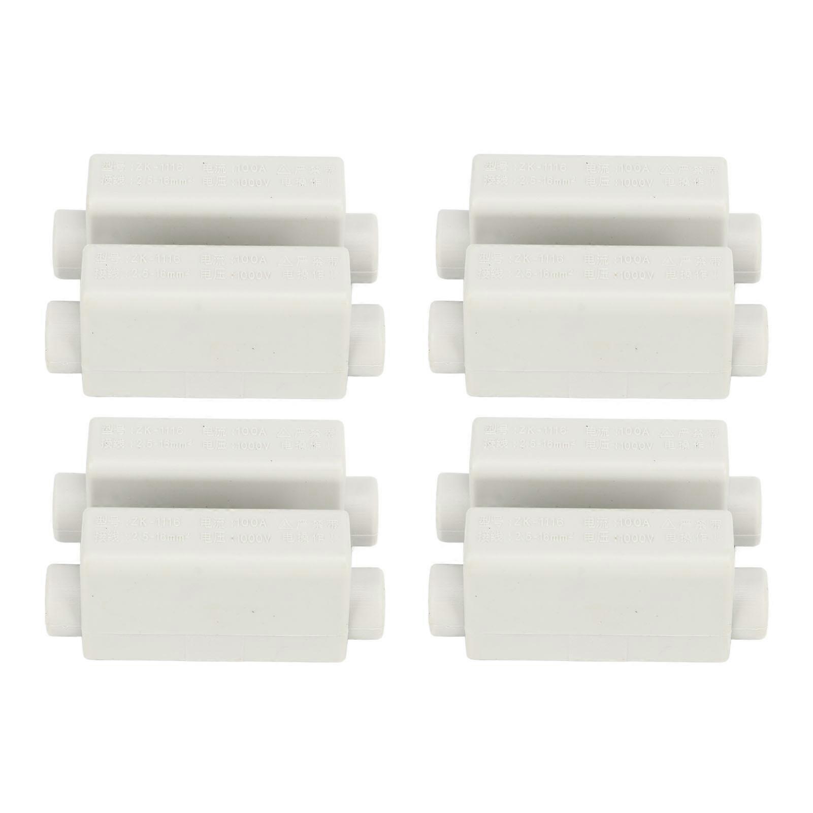 4pcs Splice Terminal Block 1000V 100A 2.5‑16mm² 2 in 2 Out High Power ZK 1116 Wire Connector for Connection