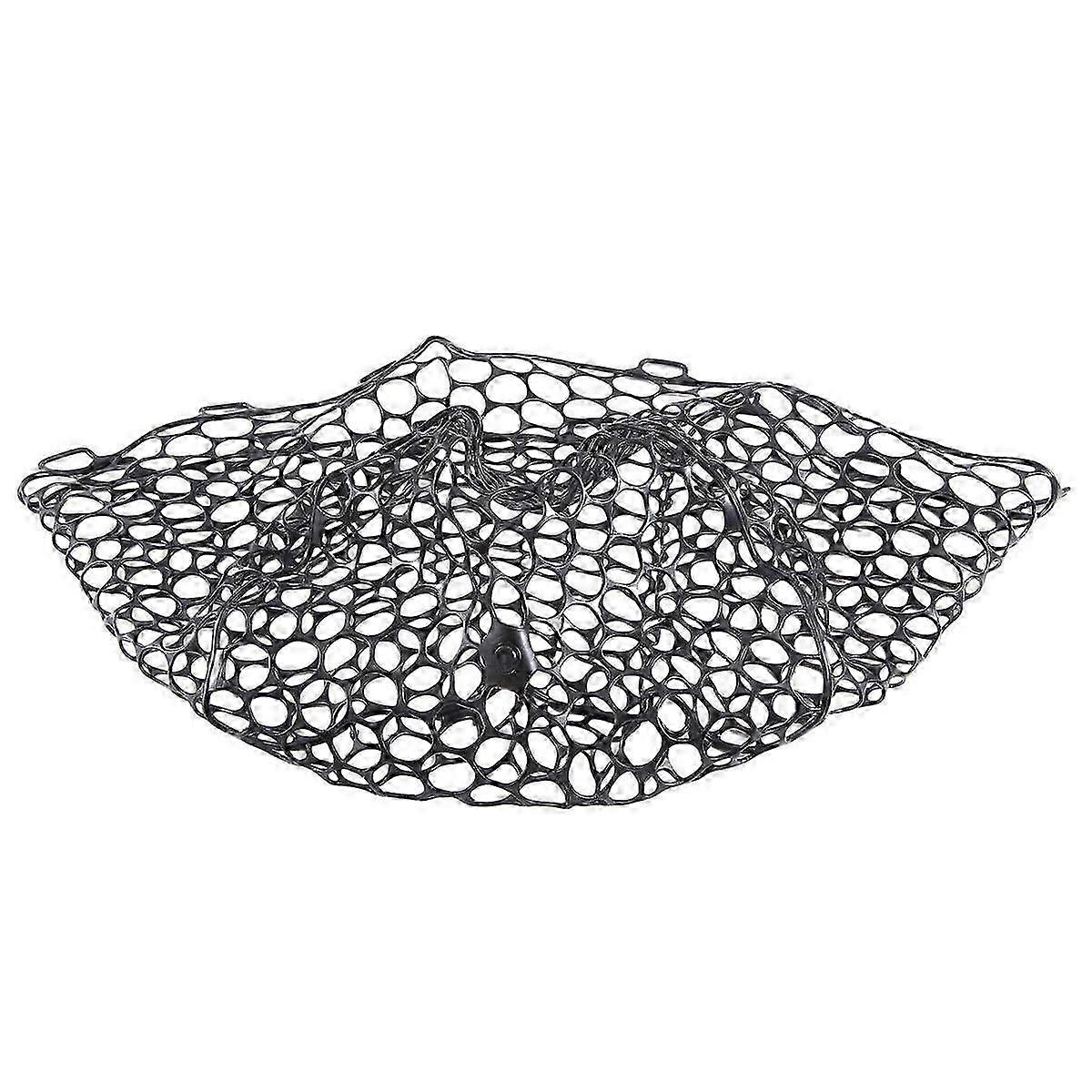 Replacement Fishing Net Wear- Rubber Mesh Fish Catch Multifunctional Dip Net Black 32cm