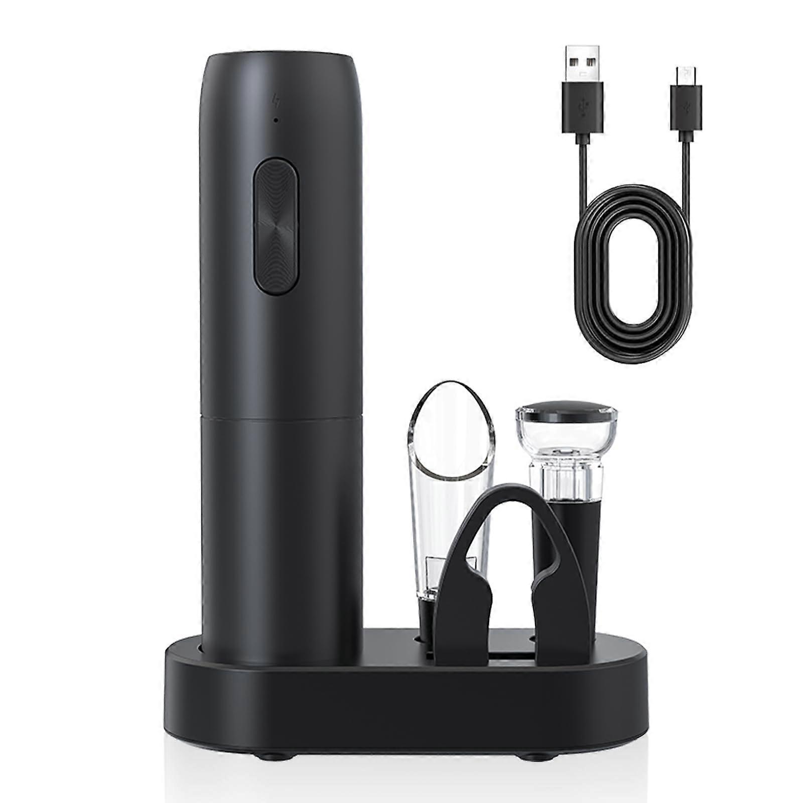 Rechargeable Electric Opener Set with Ergonomic Grip, Stainless Steel Blades, and Rechargeable Battery для Wine and Bottles