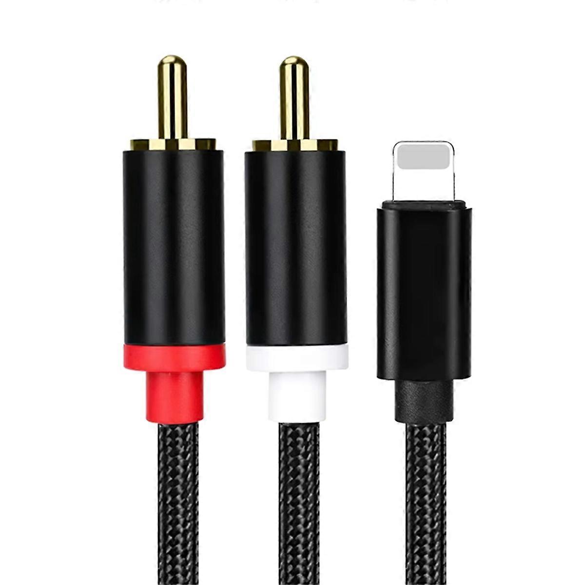 USB L to 2 Y Splitter for 6 7 8 Plus X XR XS 11 12 13 14 Pro Max SE Audio Connector TV Car Long Wir