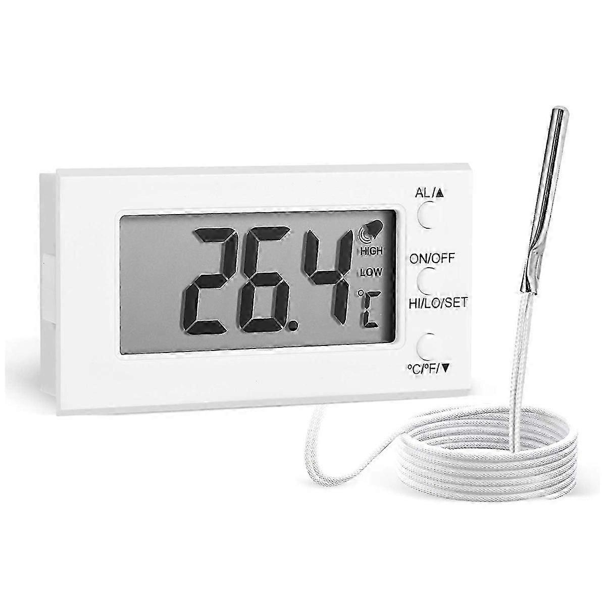 Digital Oven Thermometer with Probe, -58F to 572F, High-Low Temp Alarm, LCD, C/F Switch