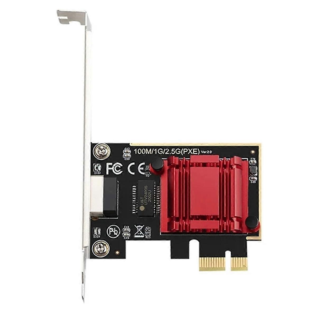 2.5G PCI-E Network Card RTL8125B Chip Gigabit Ethernet PCI Express Network Card 100/2500Mbps 1Gbps/2.5Gbps RJ45 LAN PC