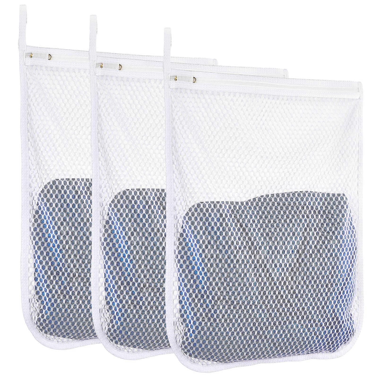 Honeycomb Mesh Laundry Bags for Delicates, 3 Medium 12" x 15" Wash Bags, Durable Mesh Material, Machine Washable