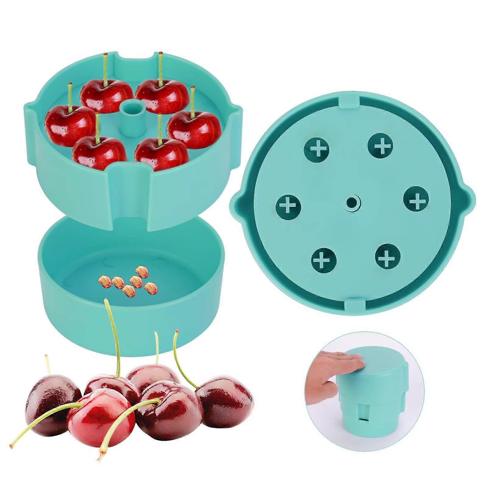 Cherry Pitter Tool for Multiple Cherries, Labor-Saving Push Down Design, Dishwasher Safe for Kitchen and Fruit Salad