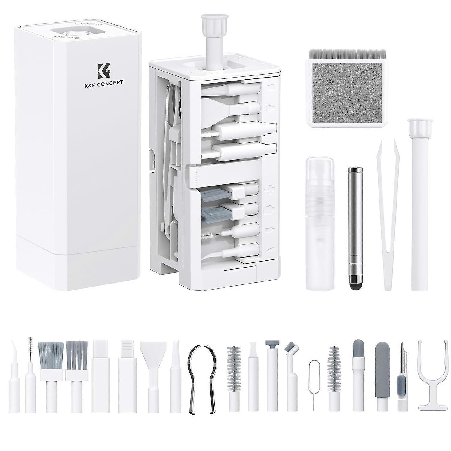 32-in-1 Keyboard Cleaning Kit Laptop Cleaner - Multifunction Electronic Device Cleaner Set for Cell Phone Tablet PC Camera Keyboard Earbud