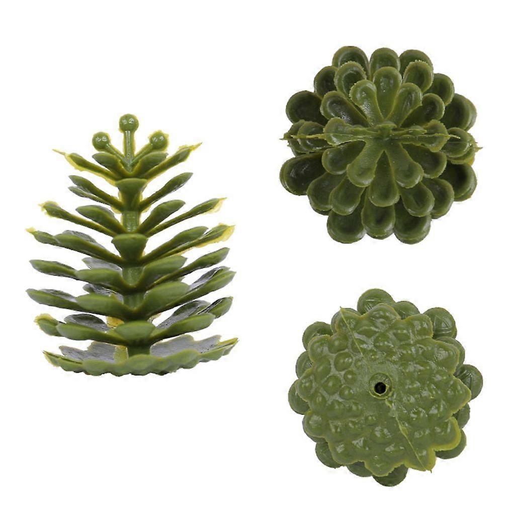30PCS Christmas Decorations Pine Nuts Plastic Simulation Green Pine Nuts Set