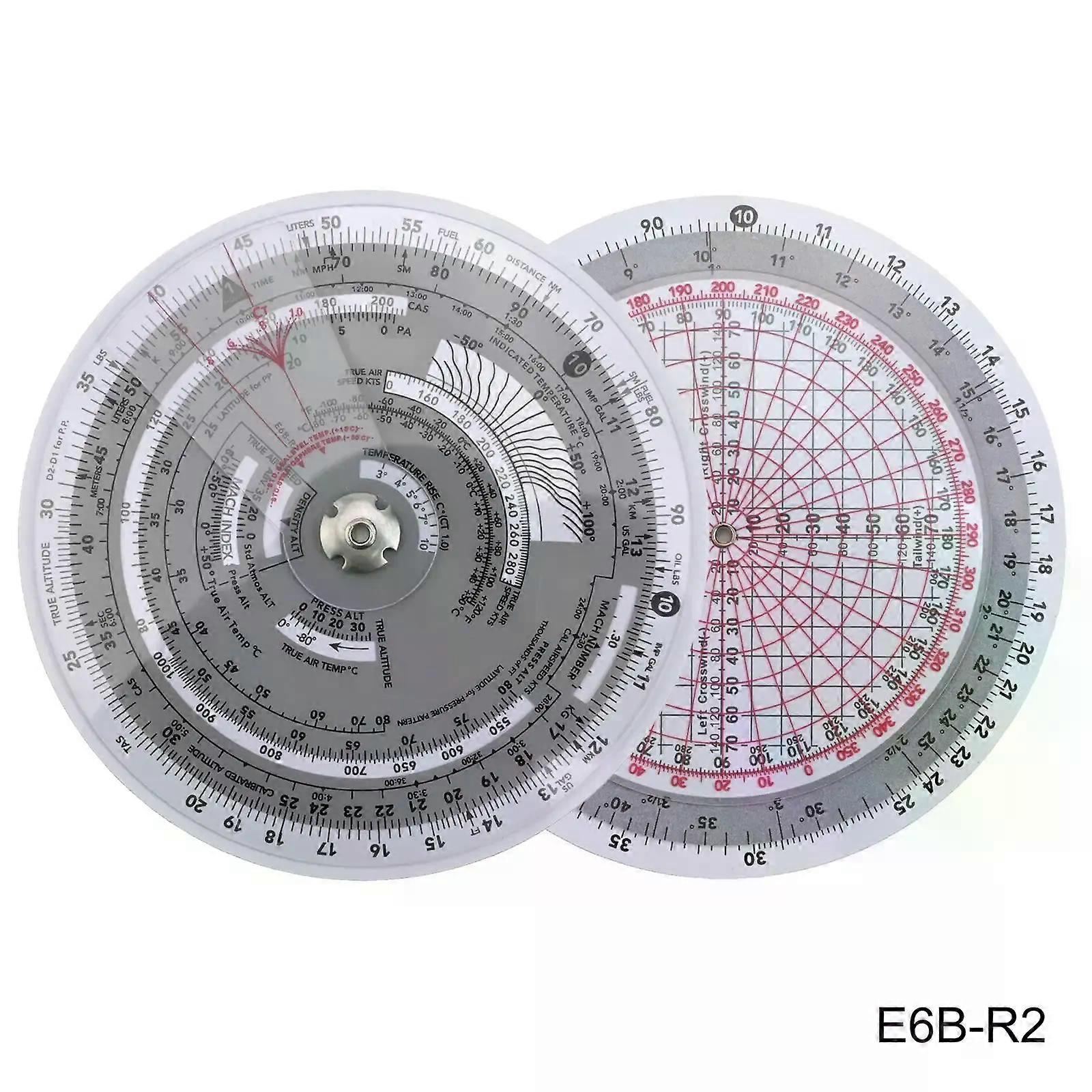E6B-R E6B-R2 Circular Flight Computer Aviation Plotter Slide Rule For Aviation Flight Training Pilot Training