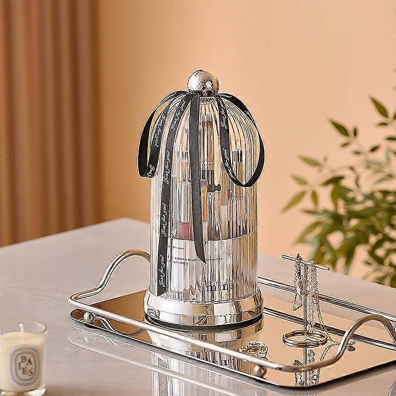 Rotating Makeup Brush Storage Bucket Desktop Cosmetic Storage Box