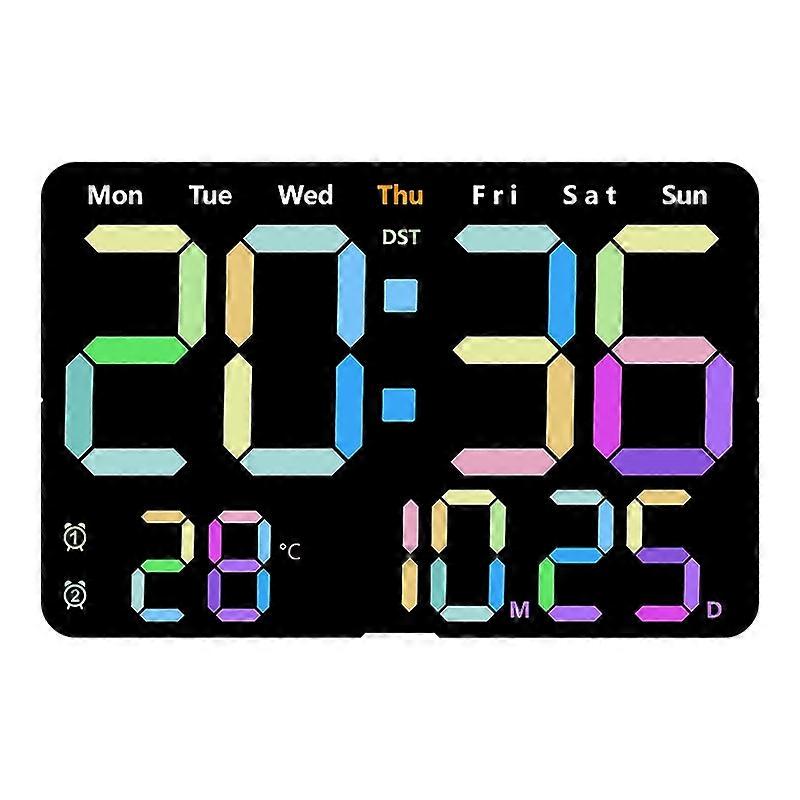 Multifunctionele LED Digitale Display Elektronische Wandklok Woonkamer Stille Wekker