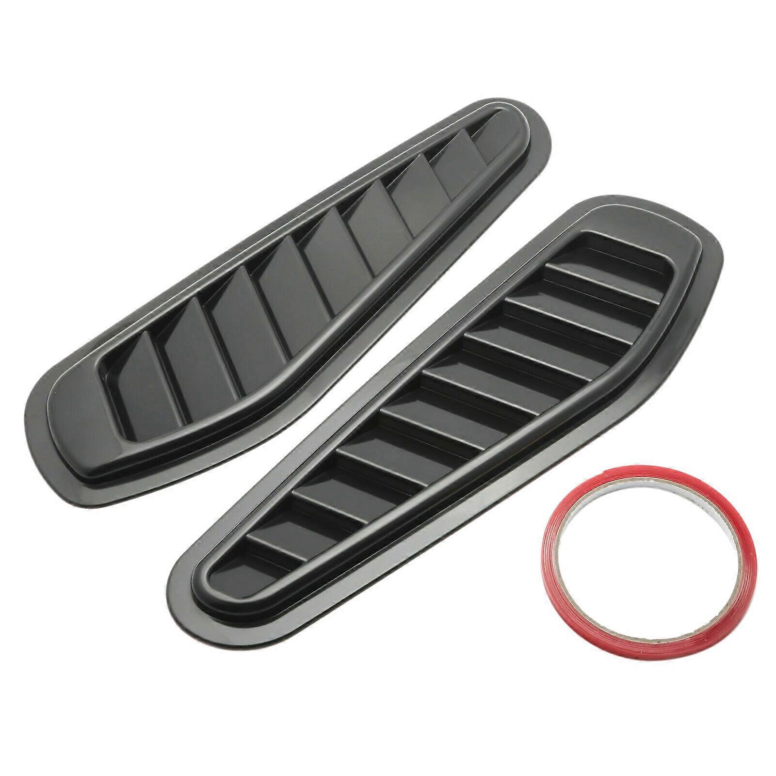 2Pcs Car Simulation Universal Black Bonnet Hood Cover