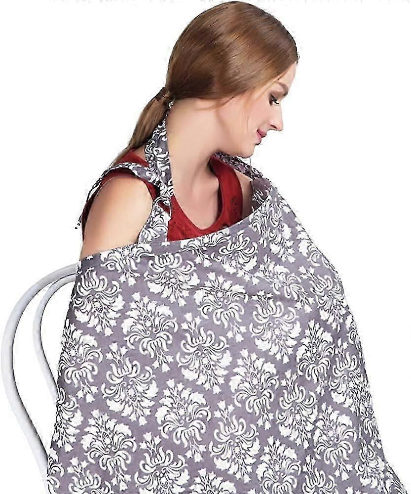 Stort amningsöverdrag, andningsbart amningsöverdrag (mörkgrå)