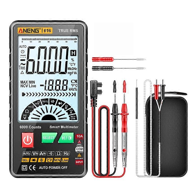 ANENG 616 Automatic High-precision Digital Display Capacitance Multimeter, Color: Black