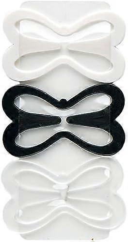 Back bra clips hidden bra strap converter - 3 pack Black White transparent