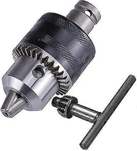 1.5-13mm Capacity Drill Chuck W/ Key For Air Impact Wrench Converter Conversion Tool|1/2" Square Socket Female Adapter|1/2-20unf Mount