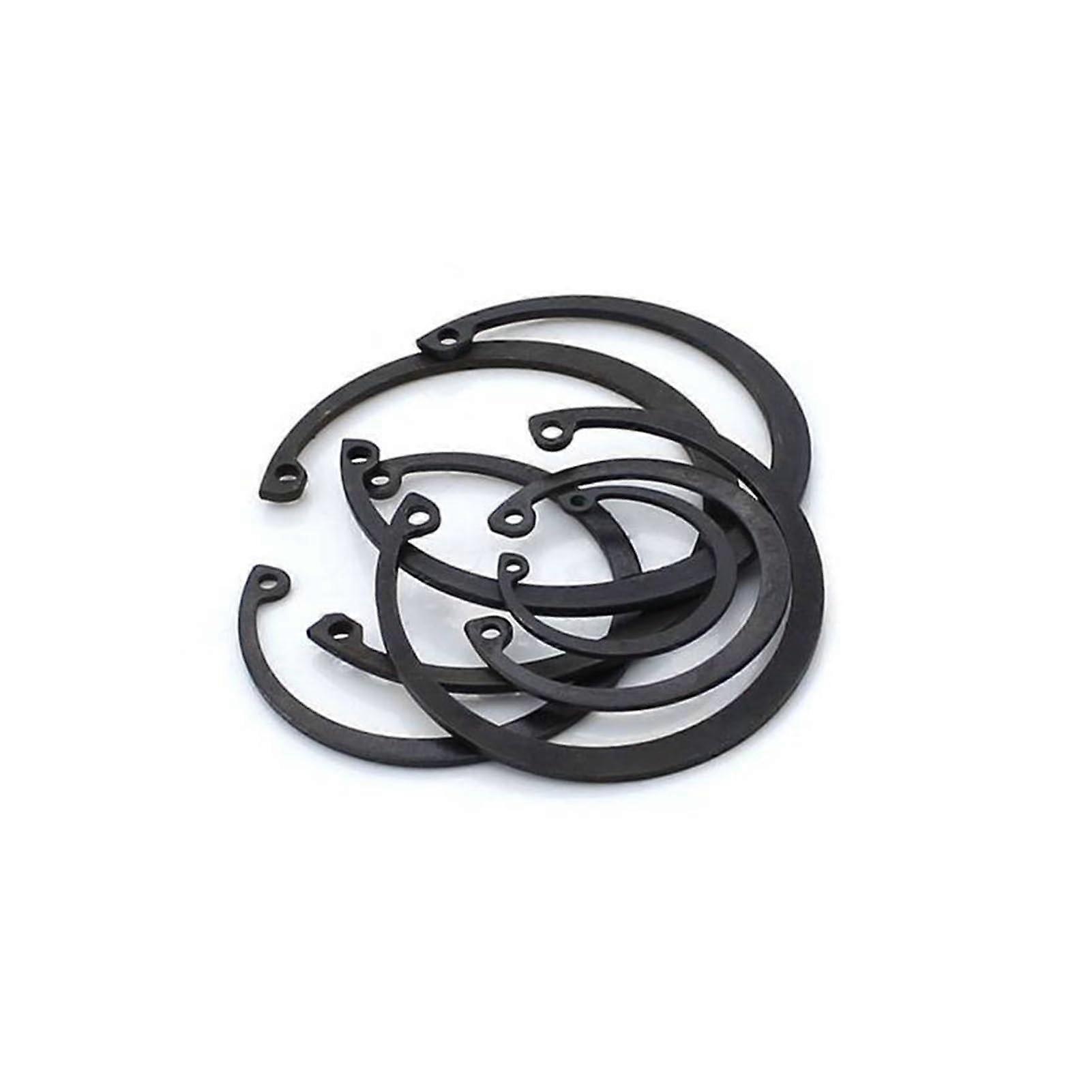 Black 65 Manganese Steel C-Type Elastic Open Internal Circlips M62 Size Retaining Rings 30 Pcs