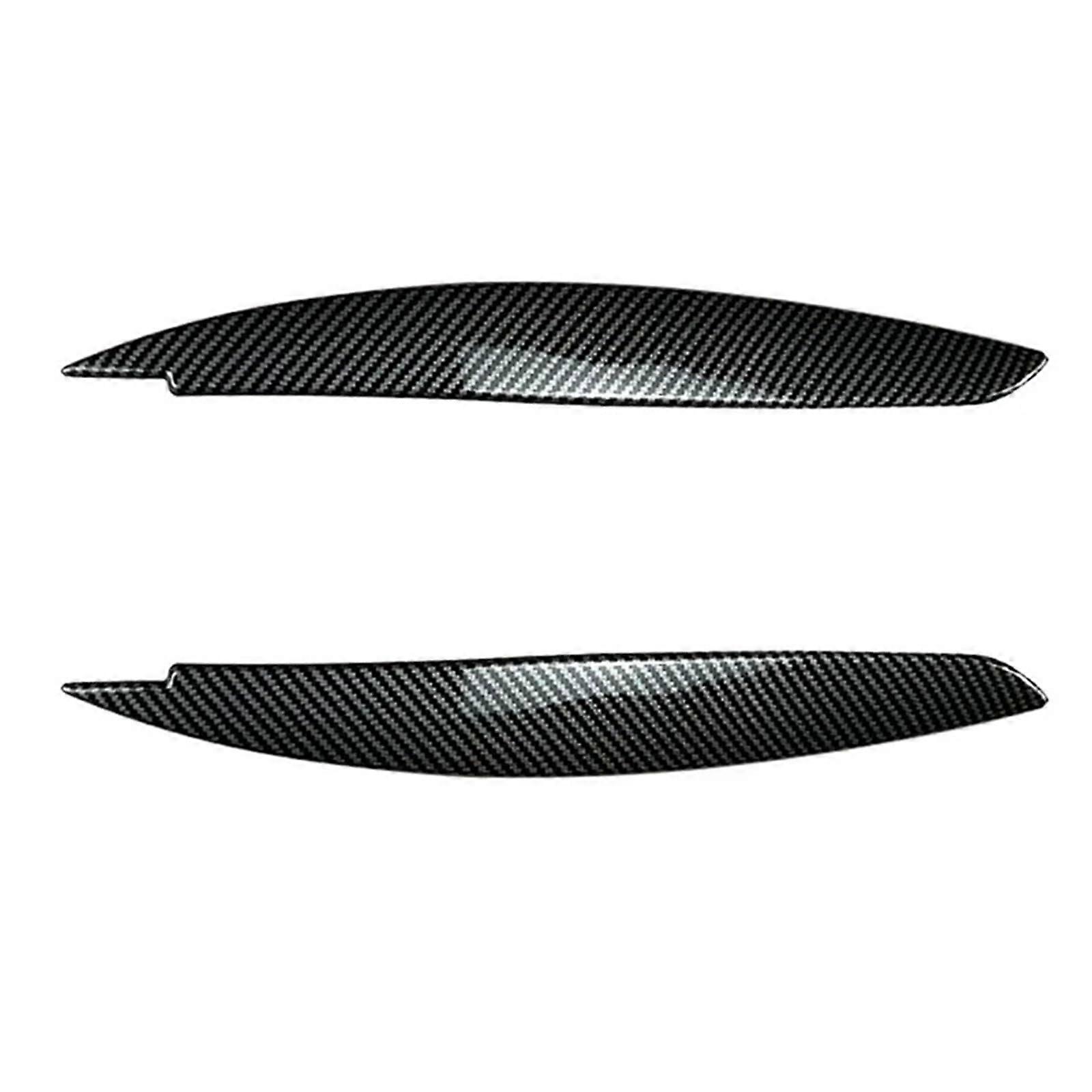 Car Carbon Fiber Pattern Headlight Lamp Eyebrows Cover Trim Compatible with 1 Series E81 E82 E87 E88 20082013 Car Eyelids Lids