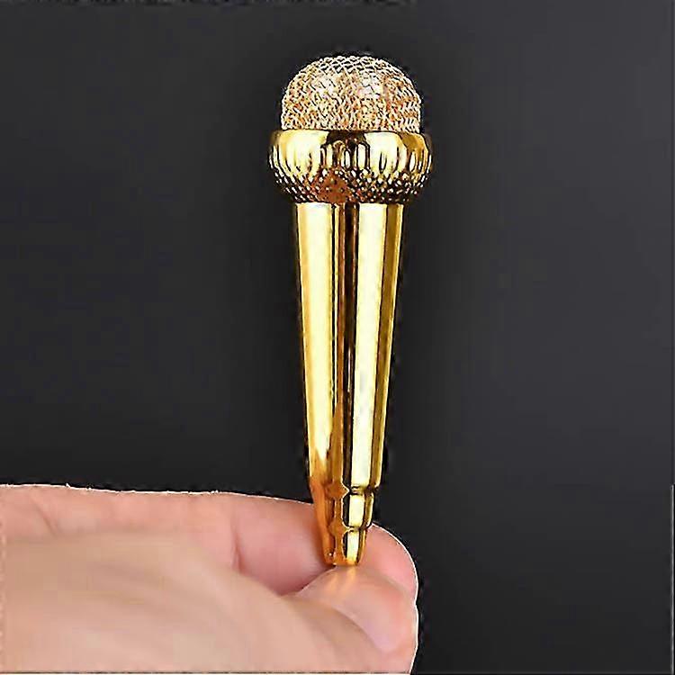 Mini Portable Vocal/Instrument Microphone for Mobile Phone Laptop Notebook--Gold