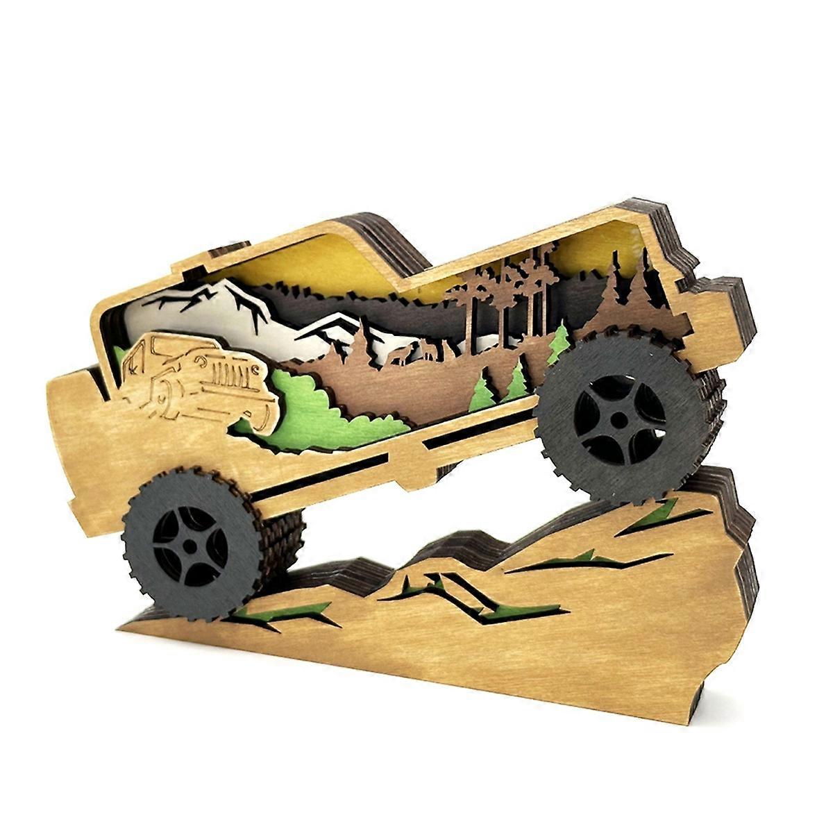 Off-Road Vehicle Model Decor, Glowing Vehicle Decor, 1PCS