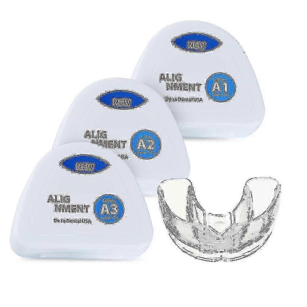 歯の矯正器のための3pcs /セット歯科用ブレース矯正器具偽のシリコーンブレーストレーナー歯のアライメント3フェーズ-ラッキー