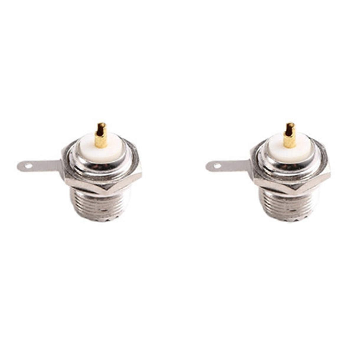 UHF Female SO239 Flange Mount RF Connector Adapter Test 2Pcs
