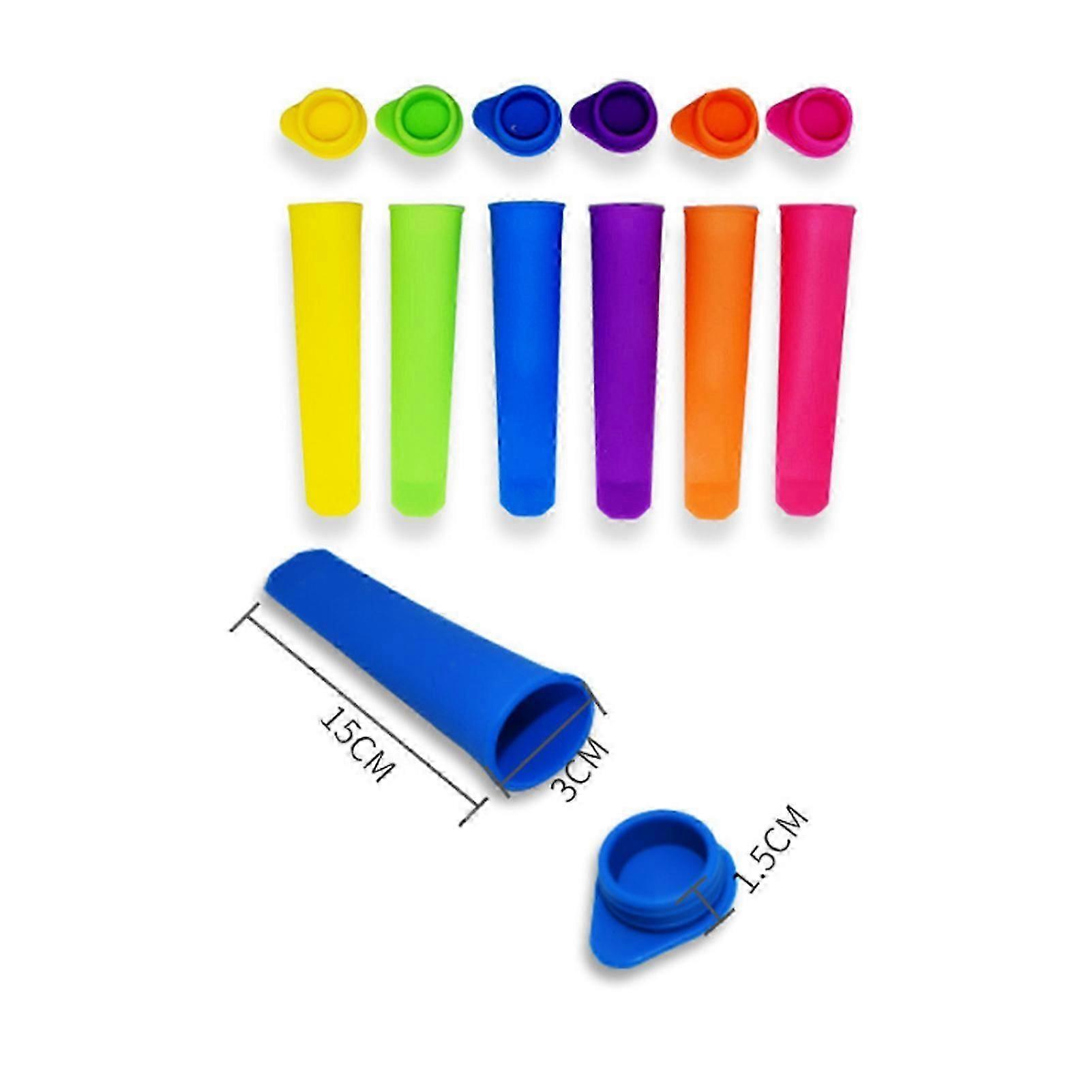 Cross-border new small solid color split stick diy set commercial silicone popsicle mold blue
