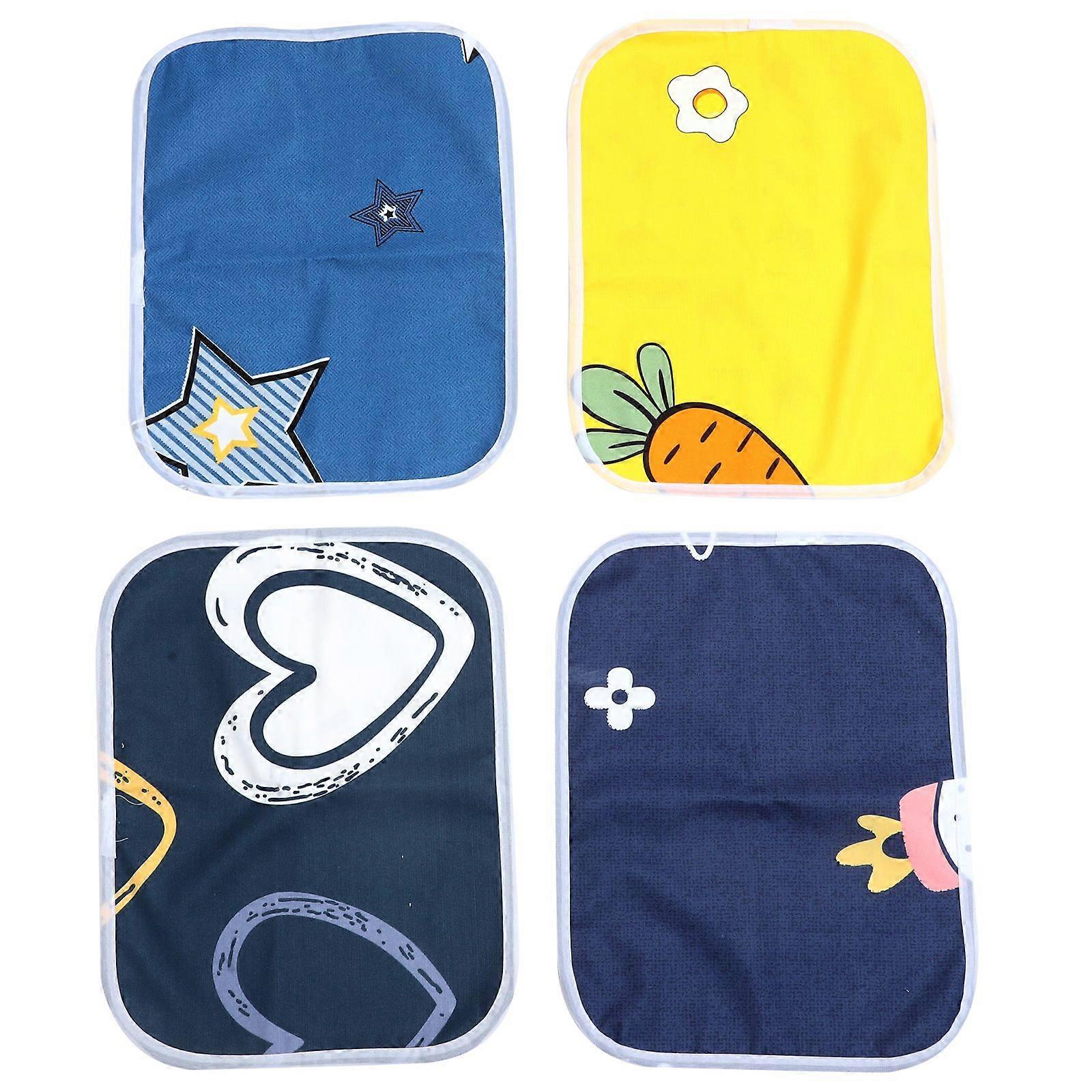4pcs Guinea Pig Cage Liners Washable Guinea Pig Pee Pads Small Animals Rabbit Pee Pads Mixed Style