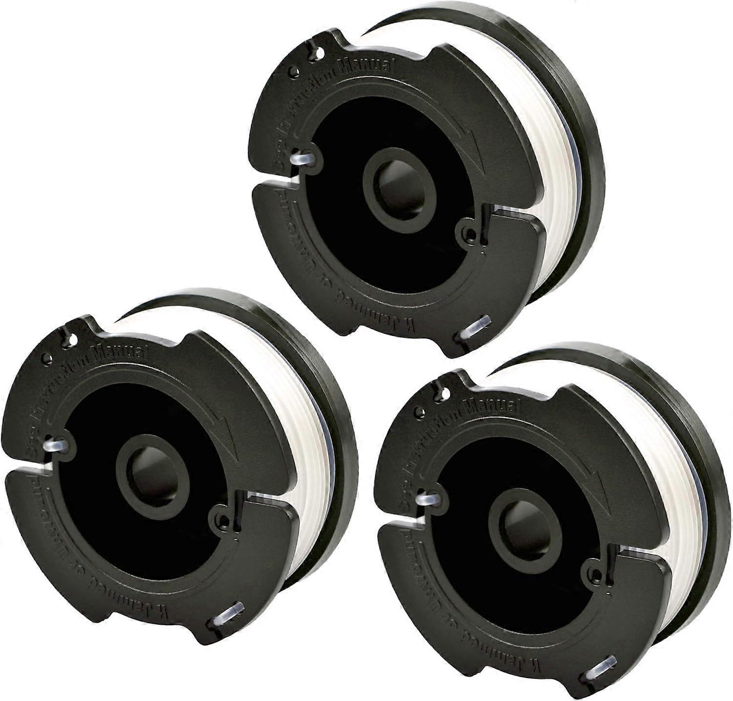 Set - 3 Pack AF-100 Weed Eater Replacement Spools Compatible with Black+Decker AF-100-3ZP AF-100-BKP Weed Wacker String Trimmer